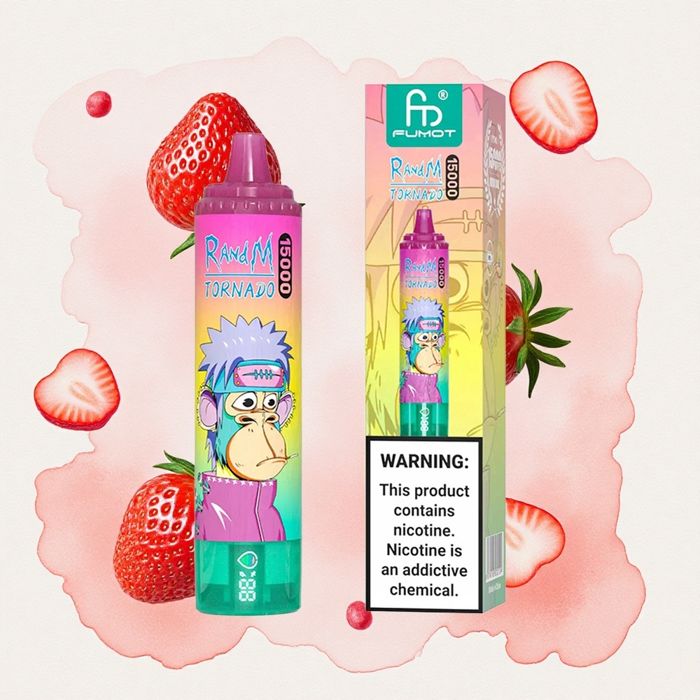 Φράουλα Πάγος RandM Fumot Tornado 15000 Puffs 25ml Greece wholesale