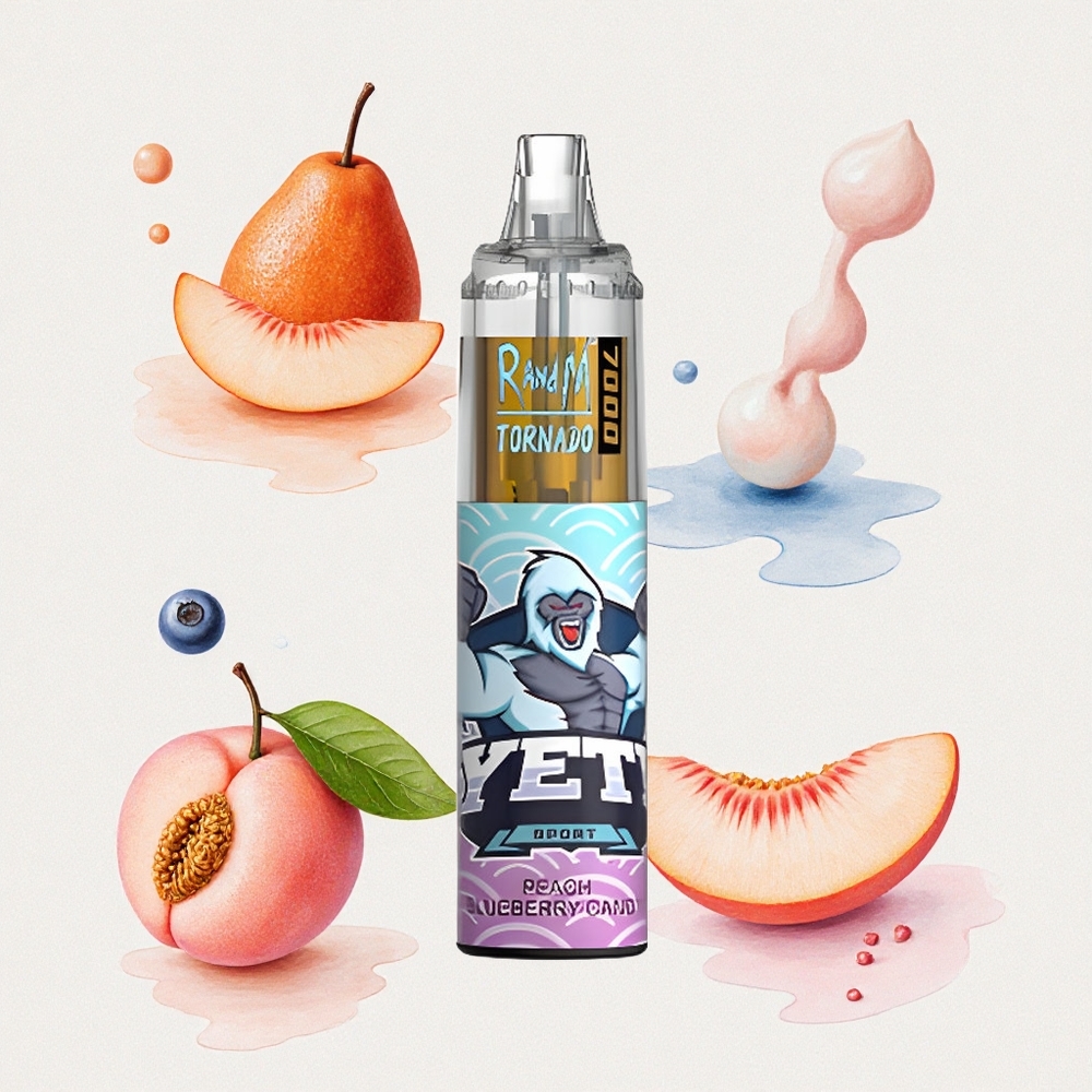Ροδάκινο Μύρτιλλο Fumot Tornado 7000 Ανεξάρτητο Vape Greece wholesale