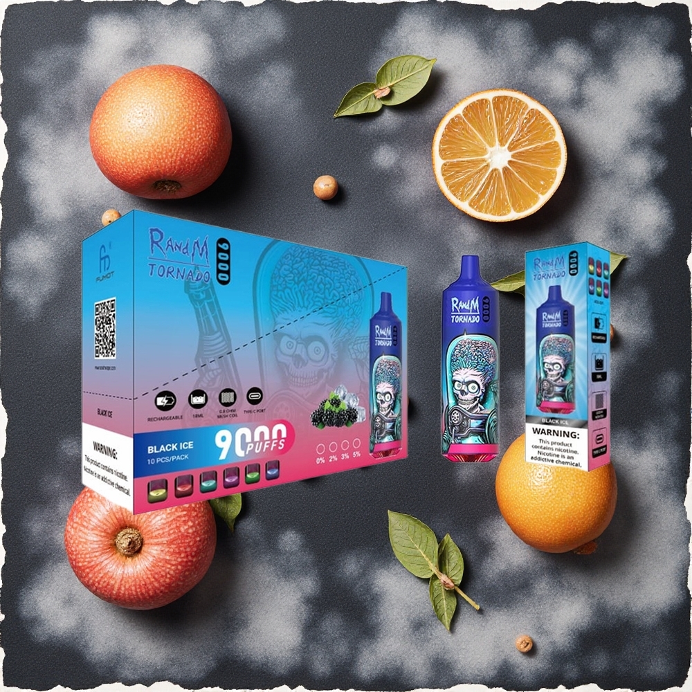 Μαύρος Πάγος RandM Tornado 9000 Puffs 18 mL Greece wholesale