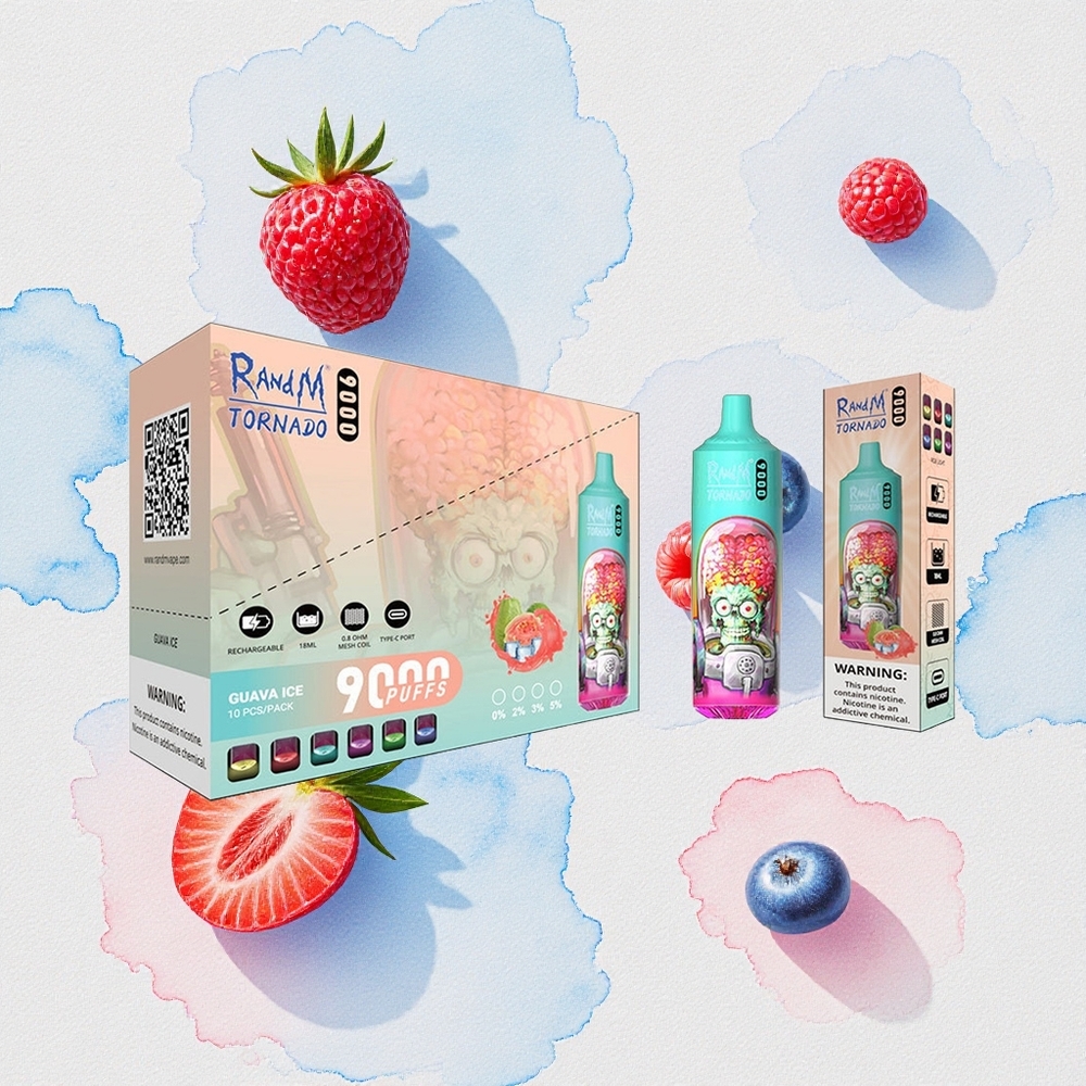 Μπλε Ξινή Σμέουρα RandM Tornado 9000 Puffs 18 mL Greece wholesale
