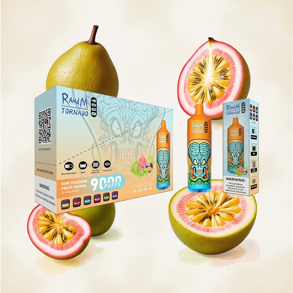 Κίβη Παθσιφρούτα RandM Tornado 9000 Puffs 18 mL Greece wholesale