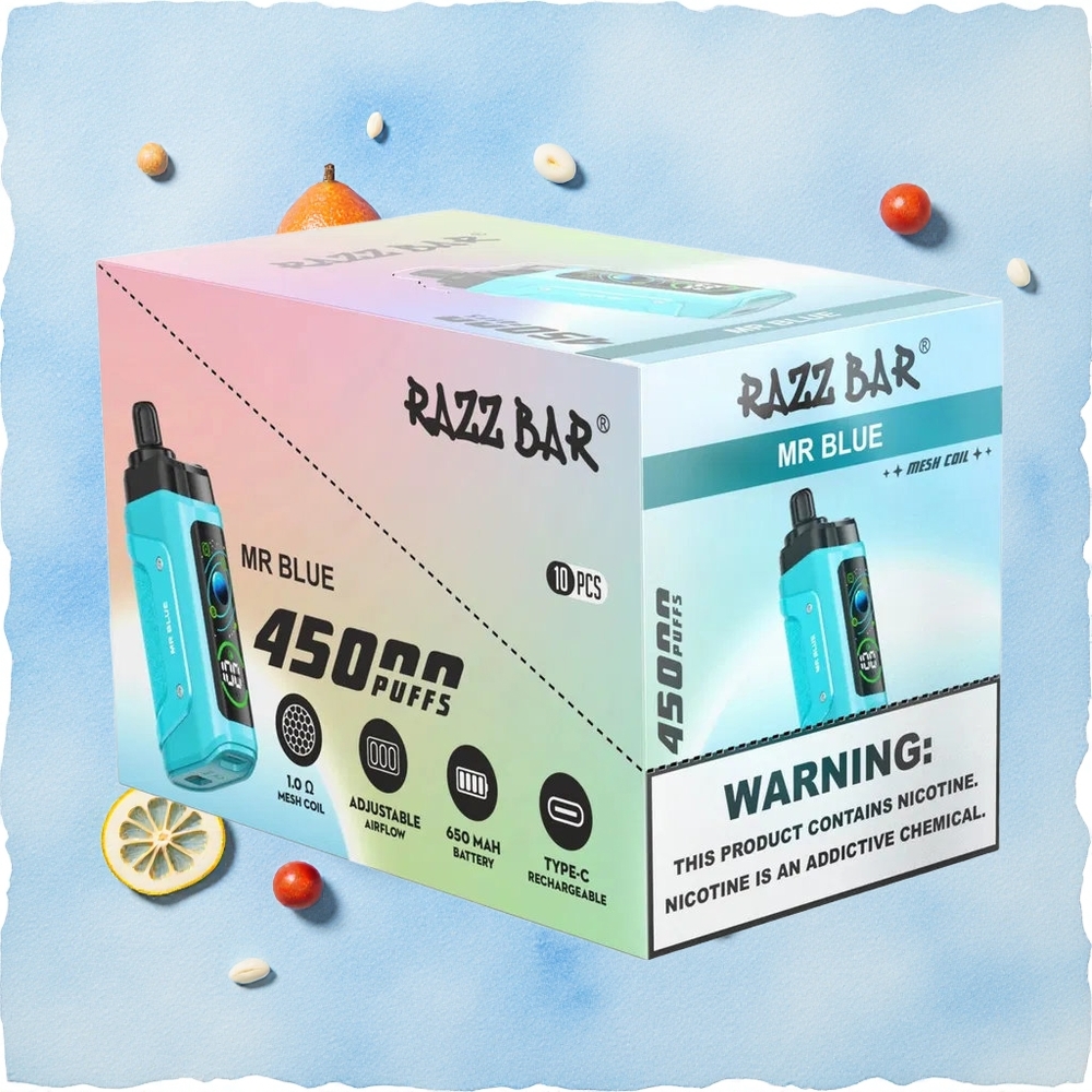 Μπλε Razz Bar 45000 Puffs 1.0 Ohm Greece wholesale