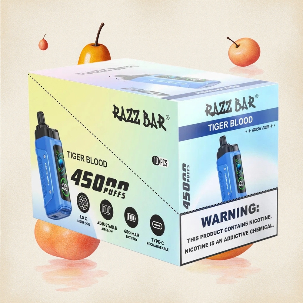 Αίμα Τίγρη Razz Bar 45000 Puffs 1.0 Ohm Greece wholesale