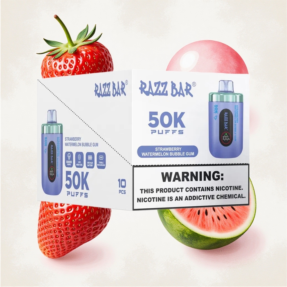 Φράουλα Καρπούζι Bubble Gum Razz Bar 50K Puffs 50000 Εισπνοές Greece wholesale