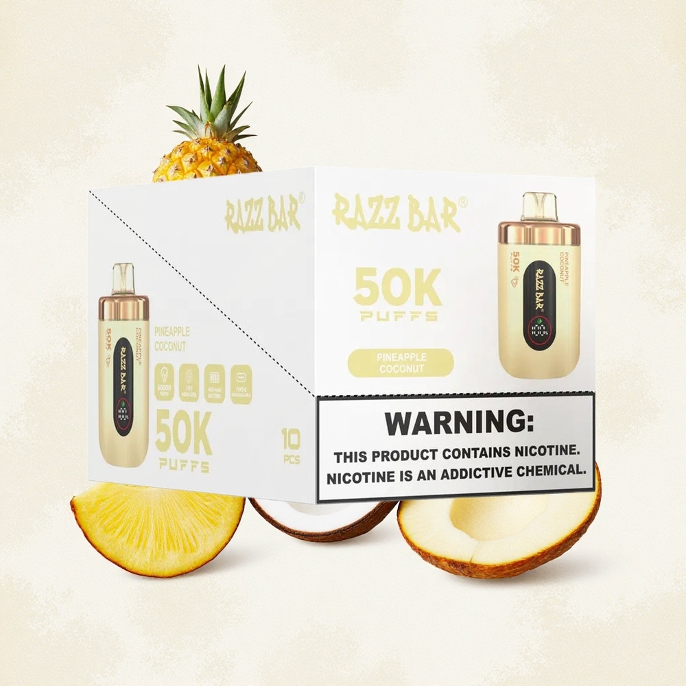 Ανανάς Καρύδα Razz Bar 50K Puffs 1.0 Ohm Greece wholesale