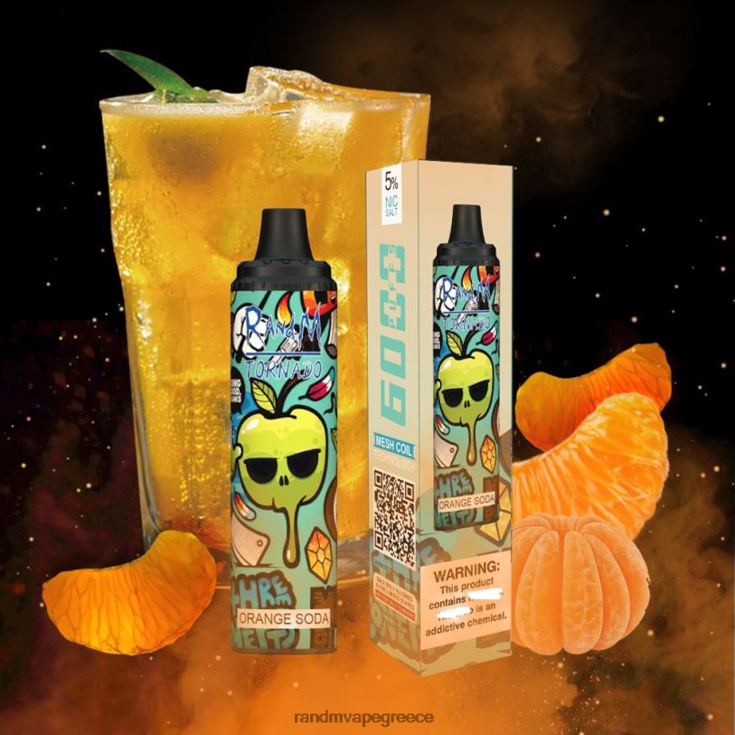 RandM Disposable Vape | RandM Tornado RL040296 Συσκευή vape pod 6000 ελέγχου ροής αέρα 1 τεμ μαλλί της γριάς