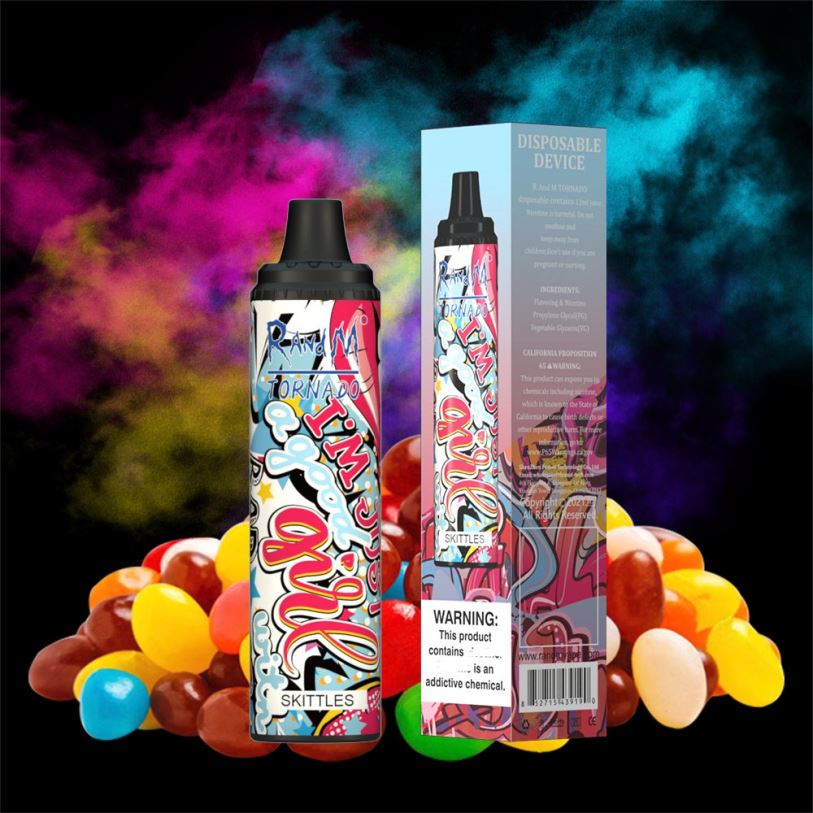 RandM Disposable Vape | RandM Tornado RL040296 Συσκευή vape pod 6000 ελέγχου ροής αέρα 1 τεμ μαλλί της γριάς
