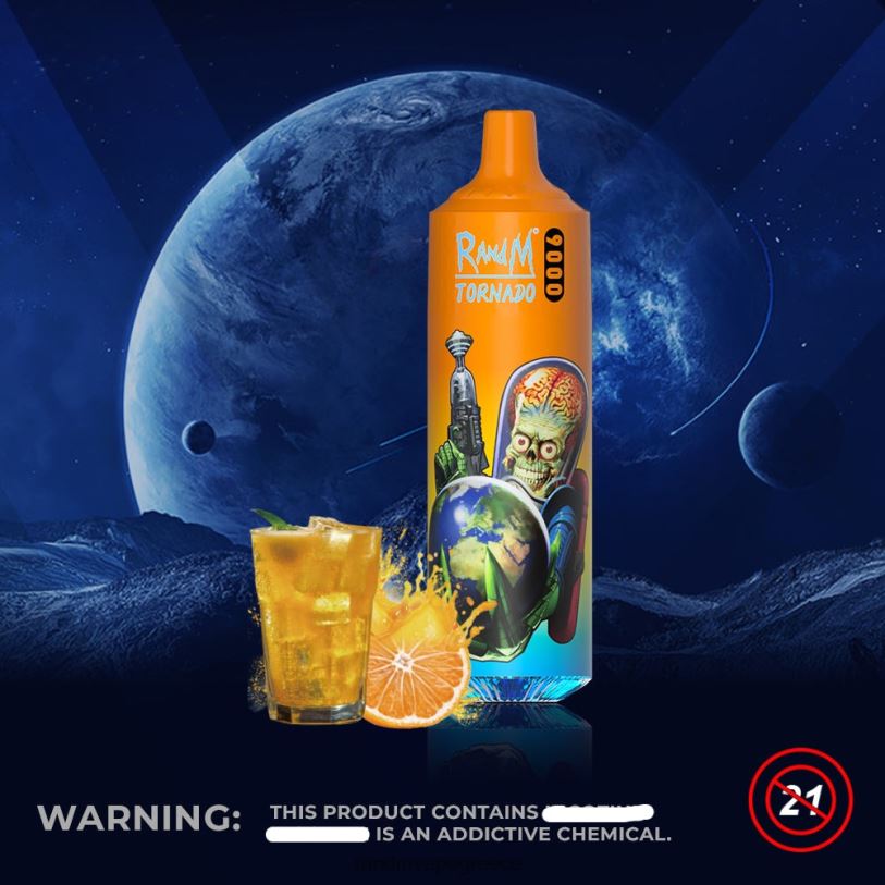 Best RandM Flavor | RandM Tornado RL040129 Συσκευή 9000 vape pod 1pc έκδοση 1 πορτοκαλί σόδα