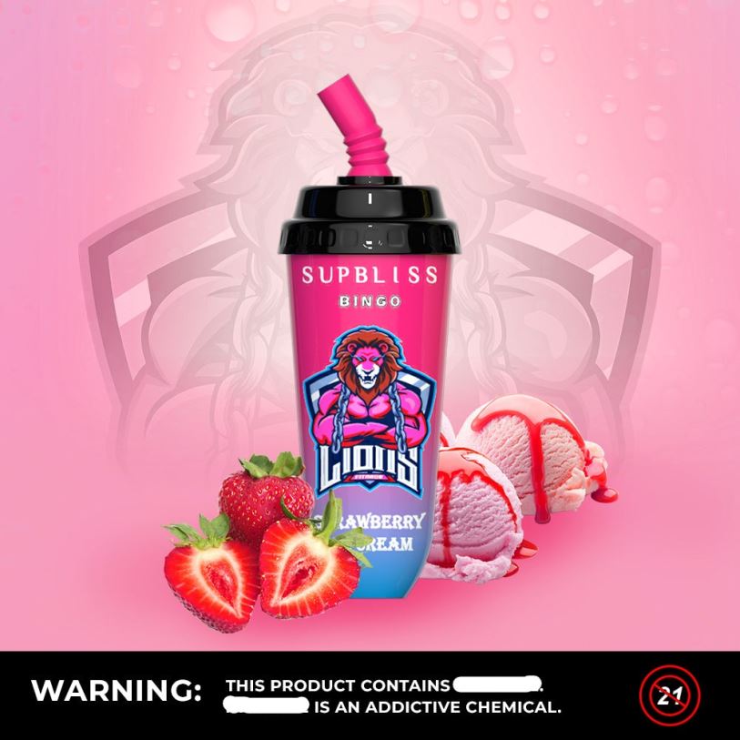 RandM Disposable Vape | RandM Supbliss Bingo RL040256 Συσκευή 8000 vape pod 1 τεμ παγωτό φράουλα