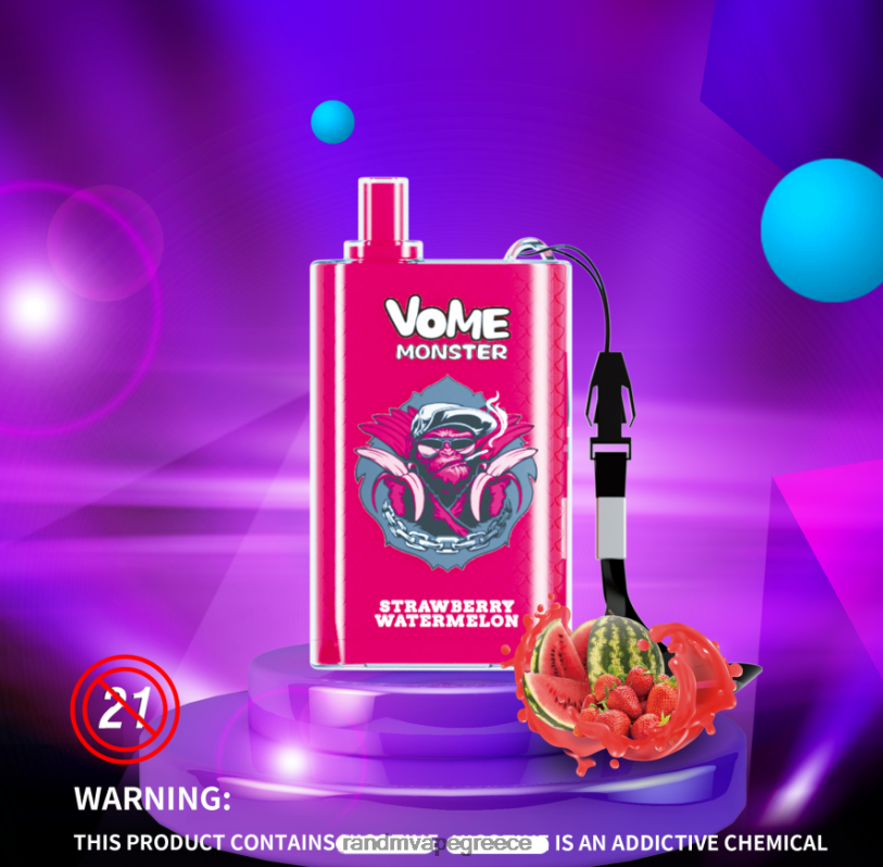 RandM Vape Store | RandM Vome Monster RL040277 Συσκευή vape pod 10000 ελέγχου ροής αέρα 1 τεμ πλούσιος πάγος