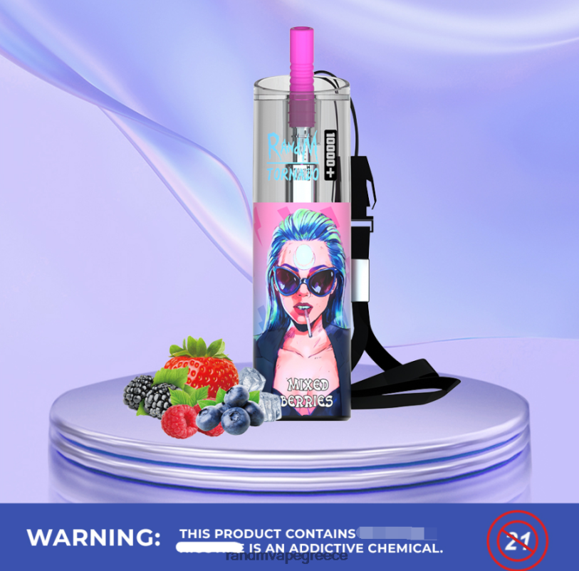 RandM Vape Shop | RandM Tornado RL04085 Συσκευή ατμού ελέγχου ροής αέρα 10000 plus 1 τεμ ροδάκινο μάνγκο