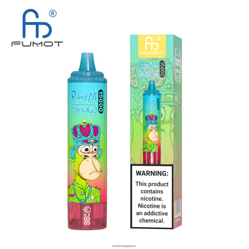 RandM Vape Store | Fumot RandM Tornado RL04057 Συσκευή 15000 vape με μπαταρία και οθόνη ejuice έκδοση 3 λεμονάδα καρπούζι φράουλα