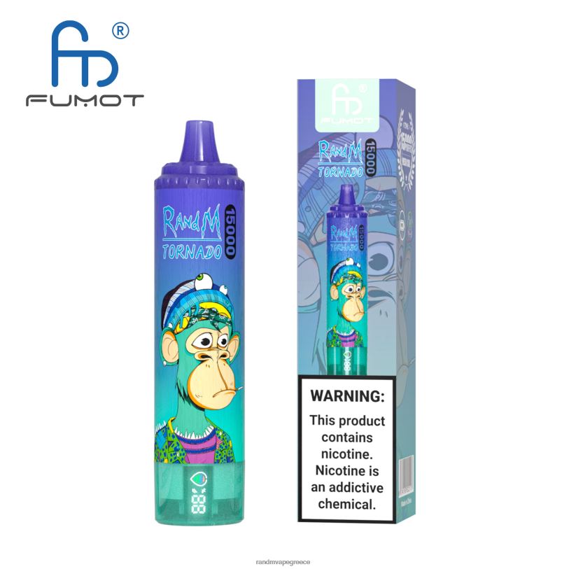 RandM Vape Store | Fumot RandM Tornado RL04057 Συσκευή 15000 vape με μπαταρία και οθόνη ejuice έκδοση 3 λεμονάδα καρπούζι φράουλα