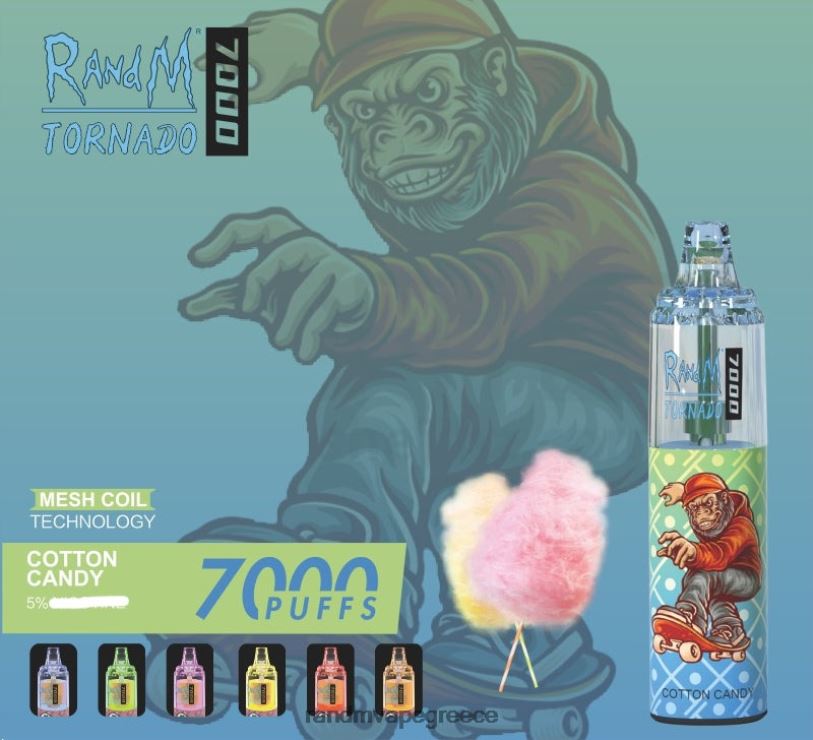 RandM Vape Shop | RandM Tornado RL040165 Συσκευή ατμού ελέγχου ροής αέρα 7000 1 τεμ πλούσιος πάγος