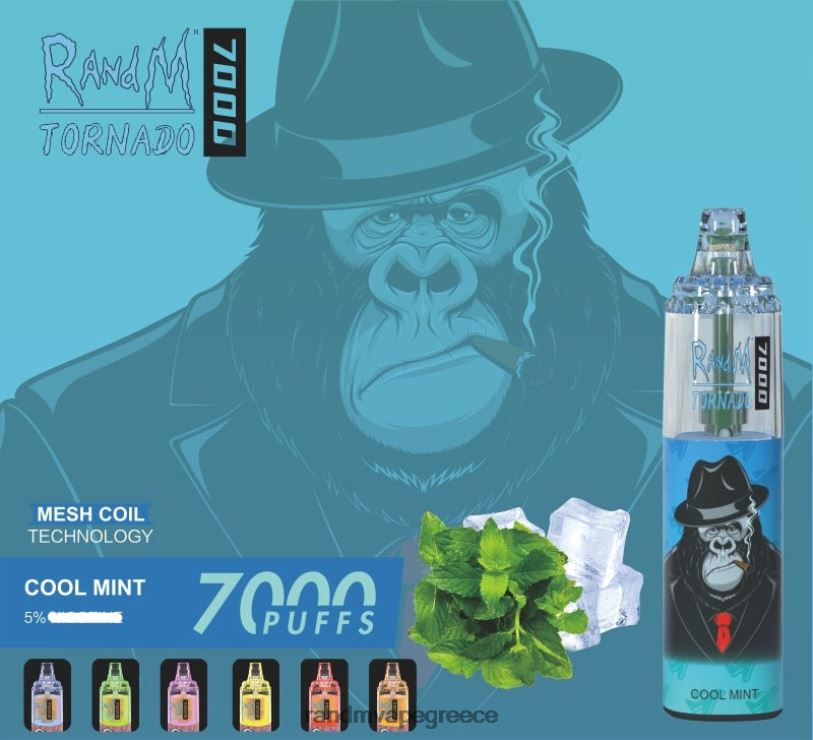 RandM Vape Shop | RandM Tornado RL040165 Συσκευή ατμού ελέγχου ροής αέρα 7000 1 τεμ πλούσιος πάγος