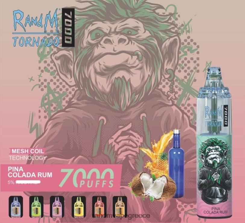 RandM Vape Shop | RandM Tornado RL040165 Συσκευή ατμού ελέγχου ροής αέρα 7000 1 τεμ πλούσιος πάγος