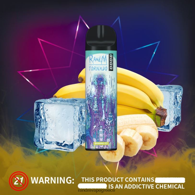 RandM Vape Shop | RandM Tornado RL040245 Συσκευή ατμού ελέγχου ροής αέρα 8000 1 τεμ κόκκινο μήλο πεπόνι