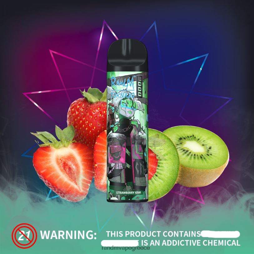 RandM Vape Store | RandM Tornado RL040237 Συσκευή ατμού ελέγχου ροής αέρα 8000 1 τεμ μπλε πάγος razz