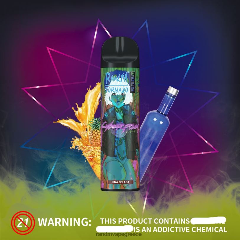 RandM Vape Store | RandM Tornado RL040237 Συσκευή ατμού ελέγχου ροής αέρα 8000 1 τεμ μπλε πάγος razz