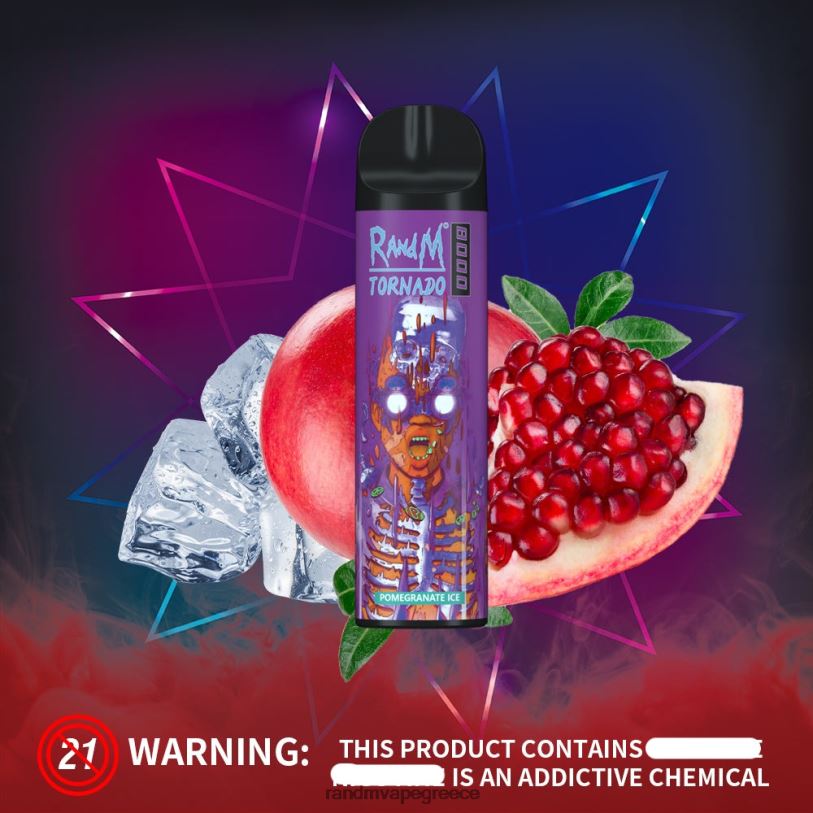 RandM Vape Store | RandM Tornado RL040237 Συσκευή ατμού ελέγχου ροής αέρα 8000 1 τεμ μπλε πάγος razz