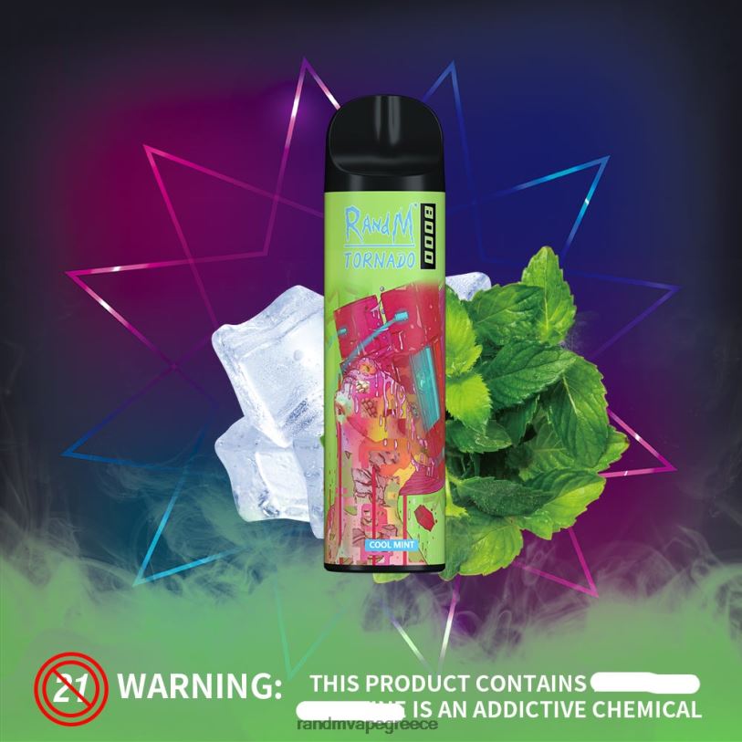RandM Vape Store | RandM Tornado RL040237 Συσκευή ατμού ελέγχου ροής αέρα 8000 1 τεμ μπλε πάγος razz