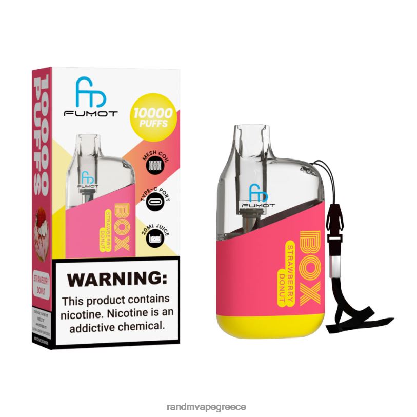RandM Vape Flavours | Fumot Original RandM Tornado Box RL04094 10000 Συσκευή ατμού ελέγχου ροής αέρα 1 τεμ ντόνατ φράουλα